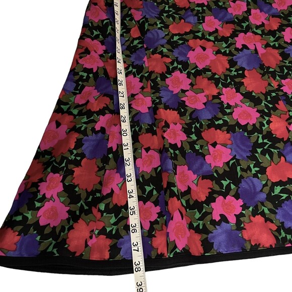 Akris Punto Colorful Wool Silk Floral Dress 6 Fit Flare Sleeveless Designer - Picture 8 of 16